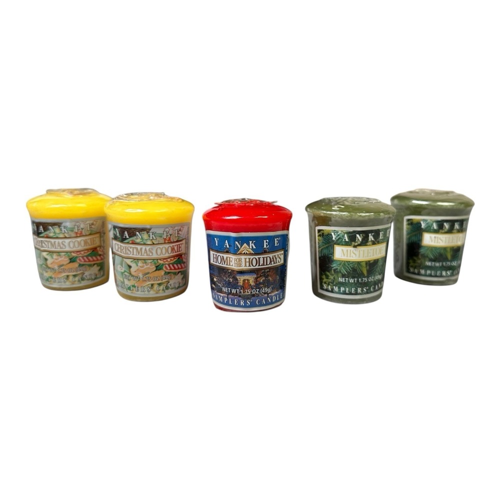 Yankee Candle Five Scent Sampler 1.75oz Votives Set Holiday Scents New
